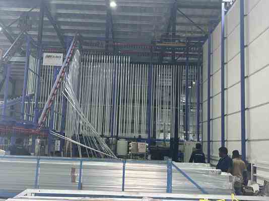 High Capacity  Pre-treatment Full-Automatic Vertical Powder Coating Line for Aluminum Profiles