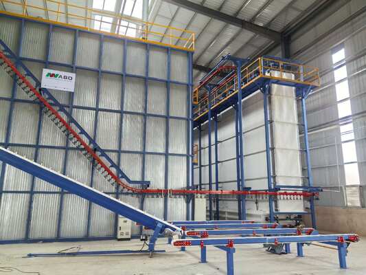 Electrostatic Spraying  LPG Heating System Vertical Powder Coating Line High-performance for Aluminum Profiles