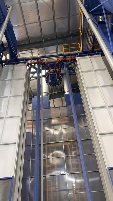 Waste Water Treatment System Customized for Customers  Vertical Powder Coating Line for Aluminum Profiles