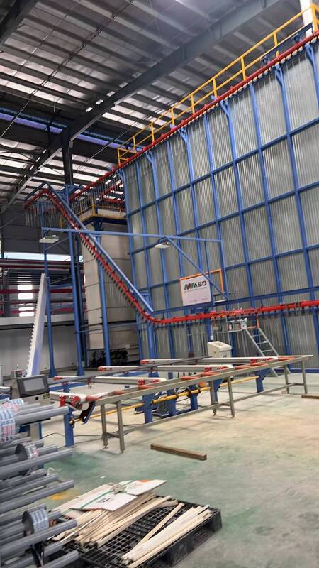 High Quality Certificatd Full-Automatic Customized for Customers  Vertical Powder Coating Line for Aluminum Profiles