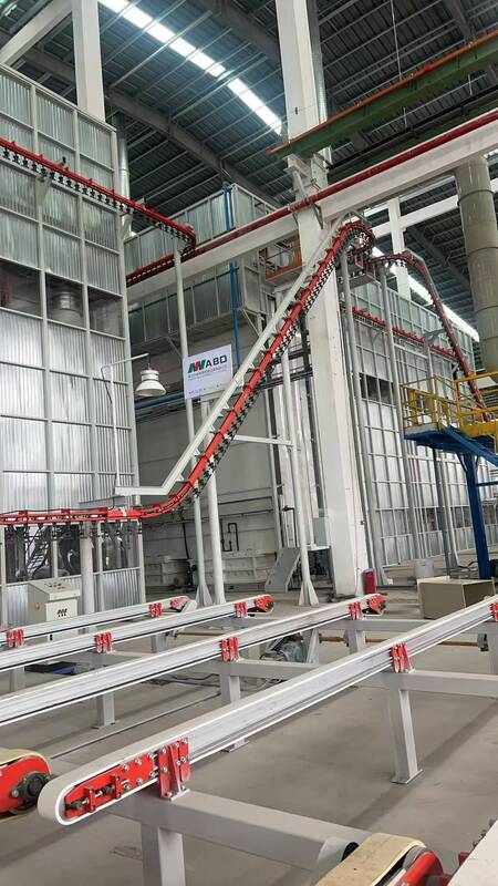 Automatic Conveying System  Customized Capacity Vertical Powder Coating Line for Aluminum Profiles