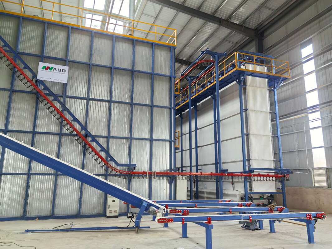 Electrostatic Spraying  LPG Heating System Vertical Powder Coating Line High-performance for Aluminum Profiles